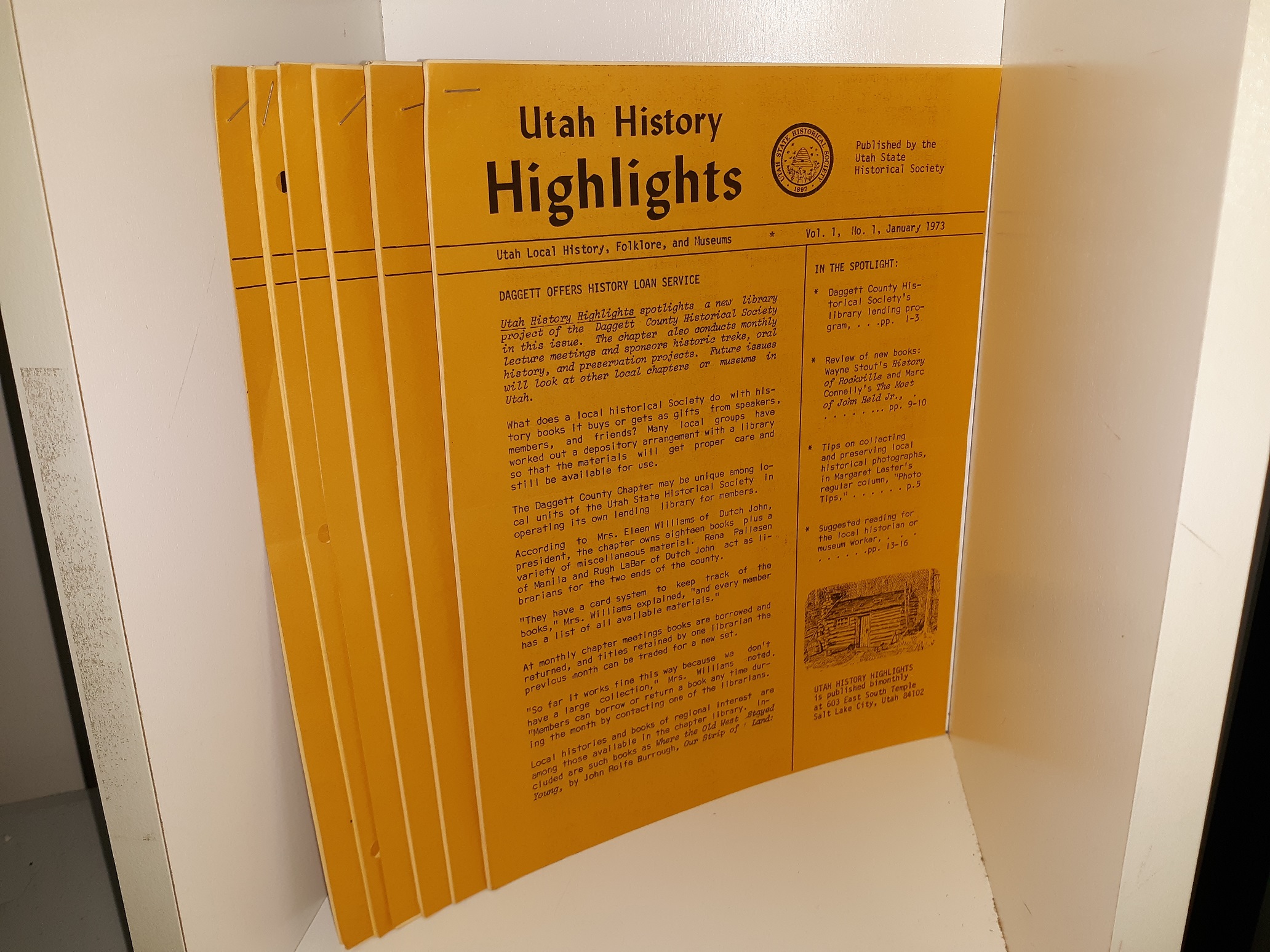 6 Issues of Utah History Highlights (See Details)