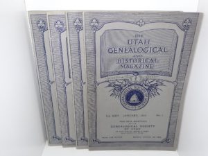 4 Issues of The Utah Genealogical and Historical Magazine for the Year 1933