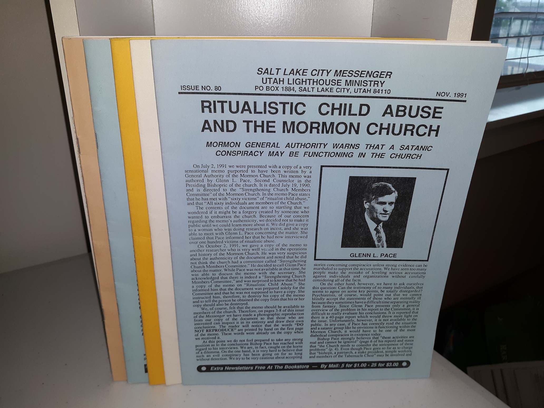 5 Issues of the Anti-Mormon Periodical Salt Lake City Messenger (See Details)