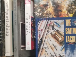 Bundle of 7 Books on Fishing — The Lore of Sportfishing / The Complete Fisherman / The Ultimate Fishing Book / Complete Book of Sportfishing / Upstream – Fly Fishing in the American West / Saltwater Tacklebox / Fishing Tackle Digest