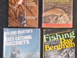 Bundle of 4 Fishing Books -- Roland Martin's One Hundred & One Bass-Catching Secrets / Spin-Fishing, The System That Does It All / Fishing with Ray Bergman / Complete Book of Fresh Water Fishing