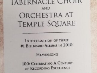 To the Rescue: Biography of Thomas S. Monson —- Signed by Thomas S. Monson — Presented to Mormon Tabernacle Choir and Orchestra at Temple Square
