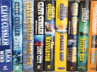 Collection of 11 Hardbound Books — by Author, Clive Cussler — Arctic Drift, Black Wind, Chase, Fire & Ice, Lost City, Navigator, Plague Ship, Polar Shift, Silent Sea, Spartan Gold, Valhalla Rising