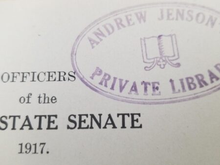 1917 — Senate Journal, Twelfth Session of the Legislature of the State of Utah — LDS Historian Andrew Jenson’s Personal Copy