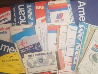 Bundle of Over 30 Misc. Plane Ticket Packets! -- Pan Am, National Airlines, American, TWA, United, Eastern, Northwest Orient, Piedmont Airlines, Delta Air Lines, Braniff, Lufthansa