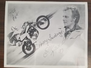 Photograph of Evel Knievel — Inscribed & Signed by Evel Knievel