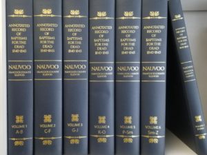 Annotated Record of Baptisms for the Dead 1840-1845 — Nauvoo, Hancock County, Illinois — Large Size 7 Volume Set — Hardbound