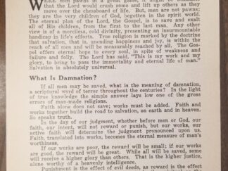 Universal Salvation — John A. Widtsoe — Centennial Series No.11 — 4-Page Pamphlet