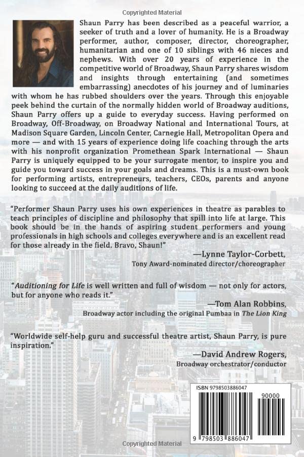 2021 — Auditioning For Life: Success Strategies Learned from Broadway Auditions — Shaun Parry — Paperback