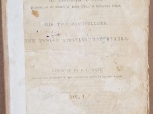 1854 — Journal of Discourses – Volume One — By Brigham Young, His Two Counselors, The Twelve Apostles, and Others — Softcover [No boards]