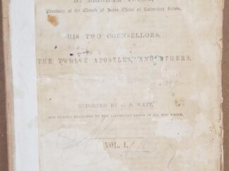 1854 --- Journal of Discourses - Volume One --- By Brigham Young, His Two Counselors, The Twelve Apostles, and Others --- Softcover [No boards]