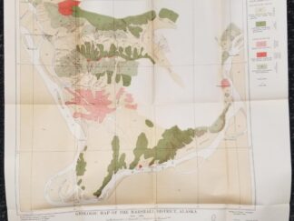 1919 --- Geologic Map of the Marshall District, Alaska --- by George L. Harrington, Surveyed in 1916 --- About 19"x17.5"