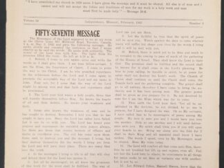The Voice of Warning, Volume 14, Number 2, February 1943 --- [Church of Christ - Independence, Mo.] --- Single Issue