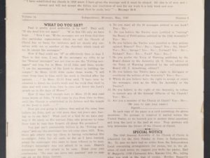 The Voice of Warning, Volume 14, Number 5, May 1943 — [Church of Christ – Independence, Mo.] — Single Issue