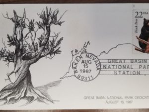 Great Basin National Park Dedication August 15, 1987 — Envelope with 22 Cent Black Bear Stamp