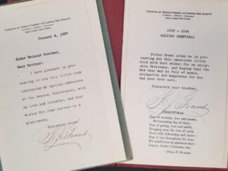 2 Booklets Signed by LDS Church President Heber J. Grant --- The Power of Truth (William George Jordan) /  Opening Addresses by President Heber J. Grant