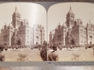 1904 — Court House – City and County Building – Salt Lake City – Utah — Stereoview Card — Underwood & Underwood Publishers, London