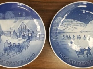 2 Collector Plates --- Jule After 1972 / Jule After1969 --- Arrival of Christmas Guests / Christmas in Greenland --- Each is 7" Across
