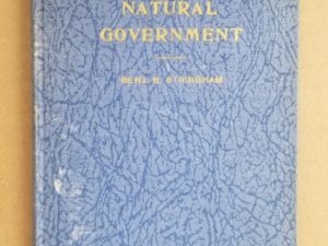1931 — Natural Government — By Benj. B. Stringham — Hardbound — Published by the Deseret News Press