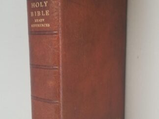Holy Bible with Ready References --- Missionary Edition --- Bendable Brown Leather Binding --- Code at the End of the New Testament:  20 J 74