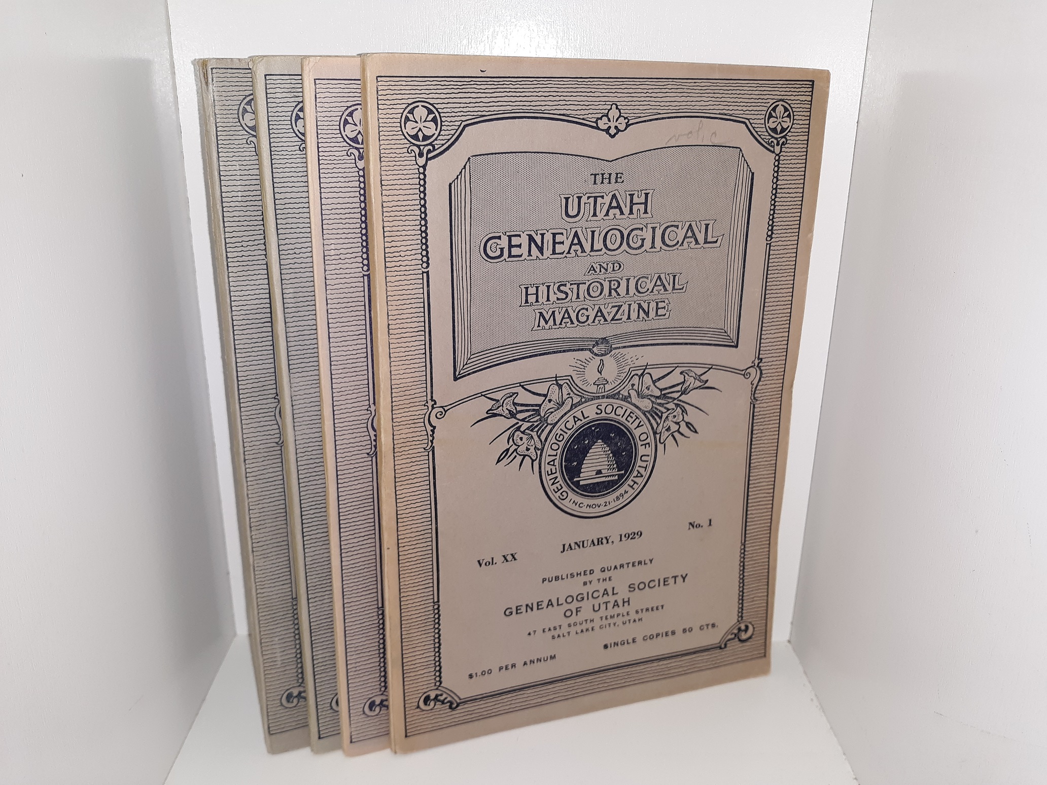 4 Issues of The Utah Genealogical and Historical Magazine (See Details)