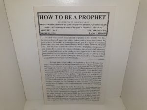 How To Be A Prophet—According to the Prophets—: Vol. 1, No. 3, March 1, 1995 (1995)
