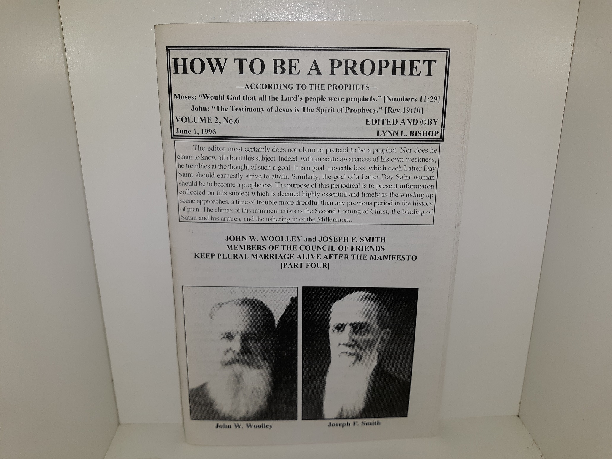 How To Be A Prophet—According to the Prophets—: Vol. 2, No. 6, June 1, 1996 (1996)