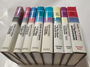 Studies in Scriptures, 8 vol. set (hardcover + jacket, inscription and signature, vol. 1-6, 8 first printing, vol. 7 second printing)