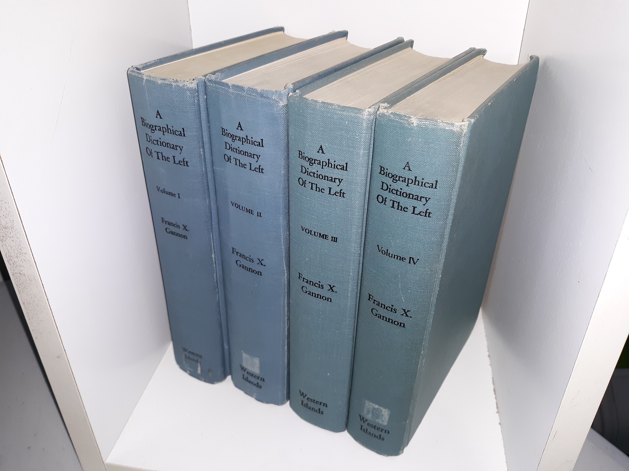 A Biographical Dictionary Of The Left 4 Vol. Set (Vol. 1 is Signed by the Author) (1969-1973) ~ by Francis X. Gannon