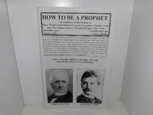 How to be a Prophet: Vol. 2, No. 1, January 1, 1996 (1996)