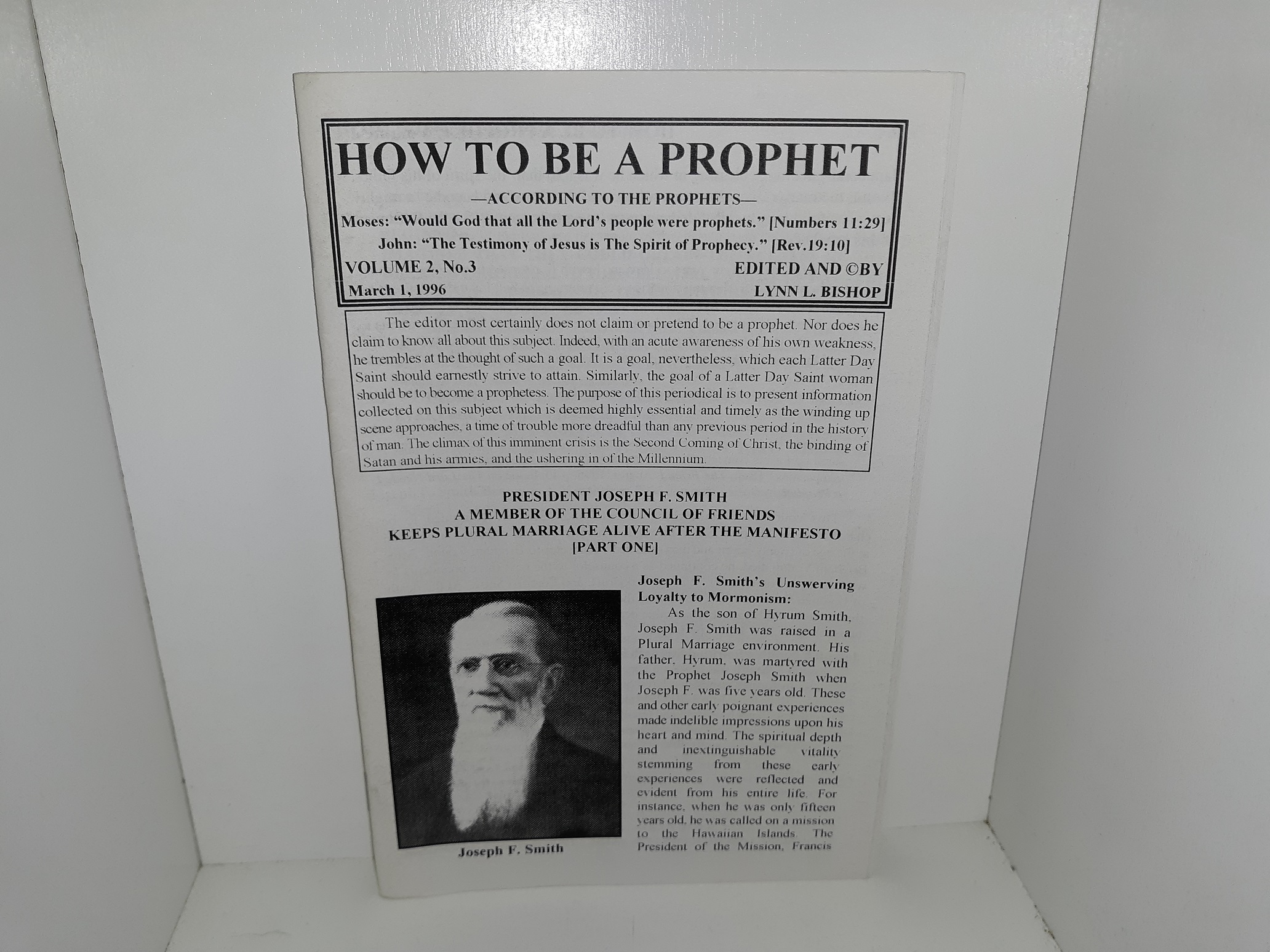 How to be a Prophet: Vol. 2, No. 3, March 1, 1996 (1996)