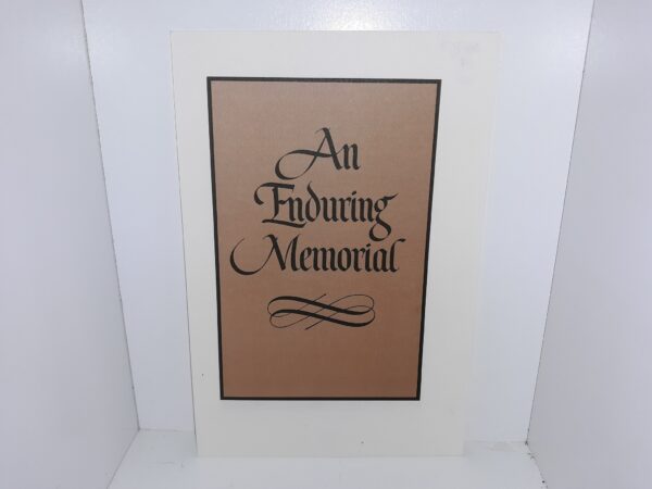 An Enduring Memorial (Pamphlet)