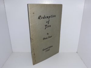 Redemption of Zion (2nd Edition) (1941) ~ by Orson Pratt