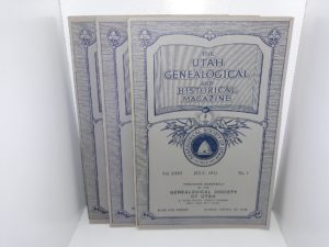 3 Issues of The Utah Genealogical and Historical Magazine (See Details)