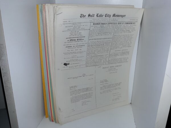 36 Issues of The Salt Lake City Messenger, an Anti-Mormon Newsletters (See Details)