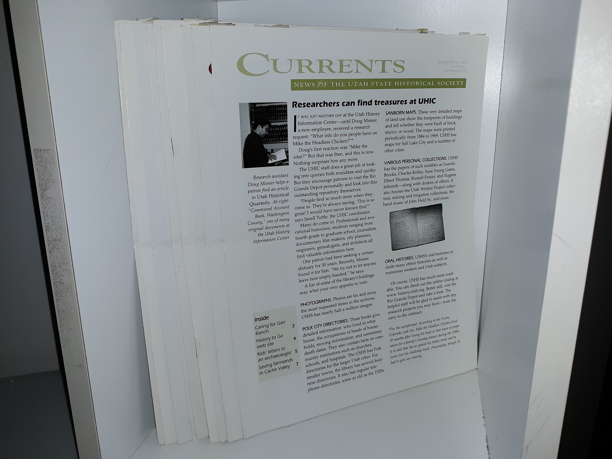 11 Issues of Currents: New of the Utah State Historical Society (See Details)