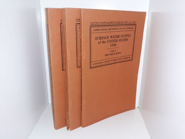 3 Geological Survey Books on the Surface Water Supply of the United States (See Details)