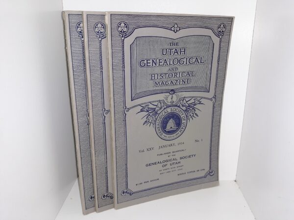 3 Issues of The Utah Genealogical and Historical Magazine (See Details)