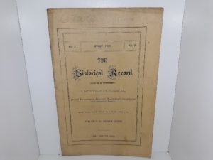 The Historical Record: Vol. 5, No. 3, March, 1886 (1886)