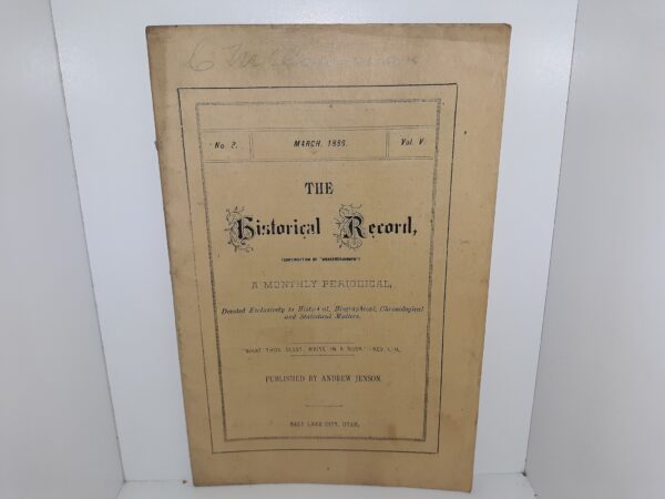 The Historical Record: Vol. 5, No. 3, March, 1886 (1886)