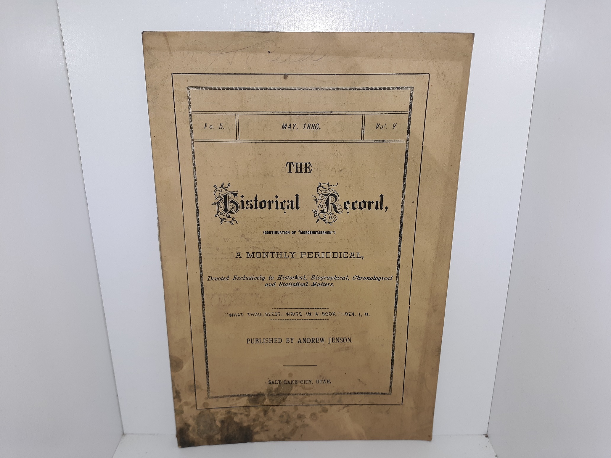 The Historical Record: Vol. 5, No. 5, May, 1886 (1886)