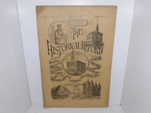 The Historical Record: Vol. 6, No. 1, January, 1887 (1887)