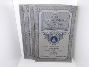 4 Issues of The Utah Genealogical and Historical Magazine (See Details)
