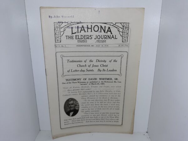 Liahona: The Elders’ Journal: Vol. 12, No. 3, Independence, MO, July 14, 1914 (1914)