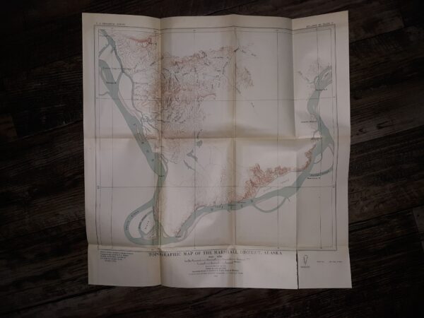 Topographic Map of the Marshall District, Alaska (Fold-Up Map) (1919)