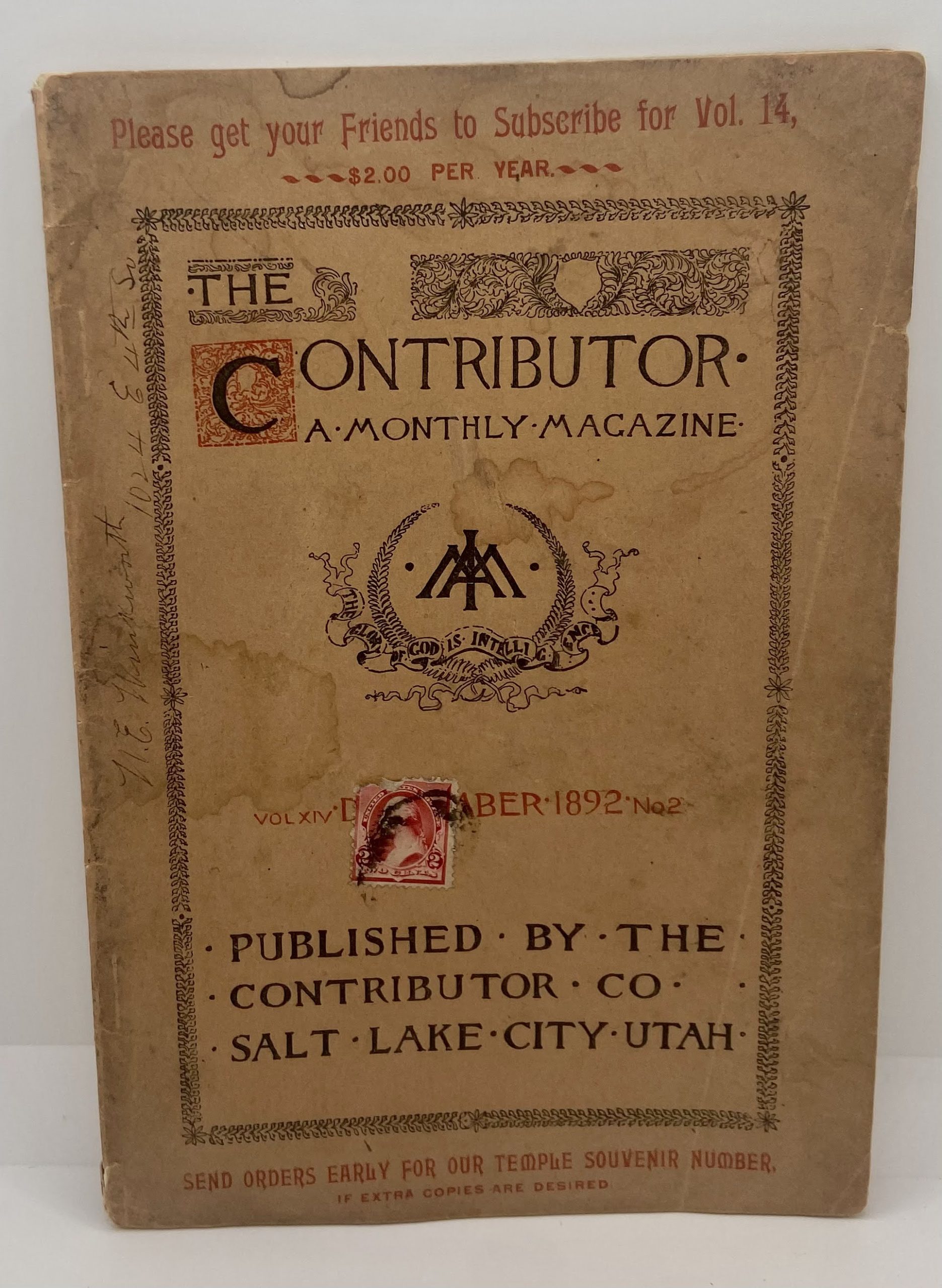 The Contributor: December 1892 Vol. 14 No. 2