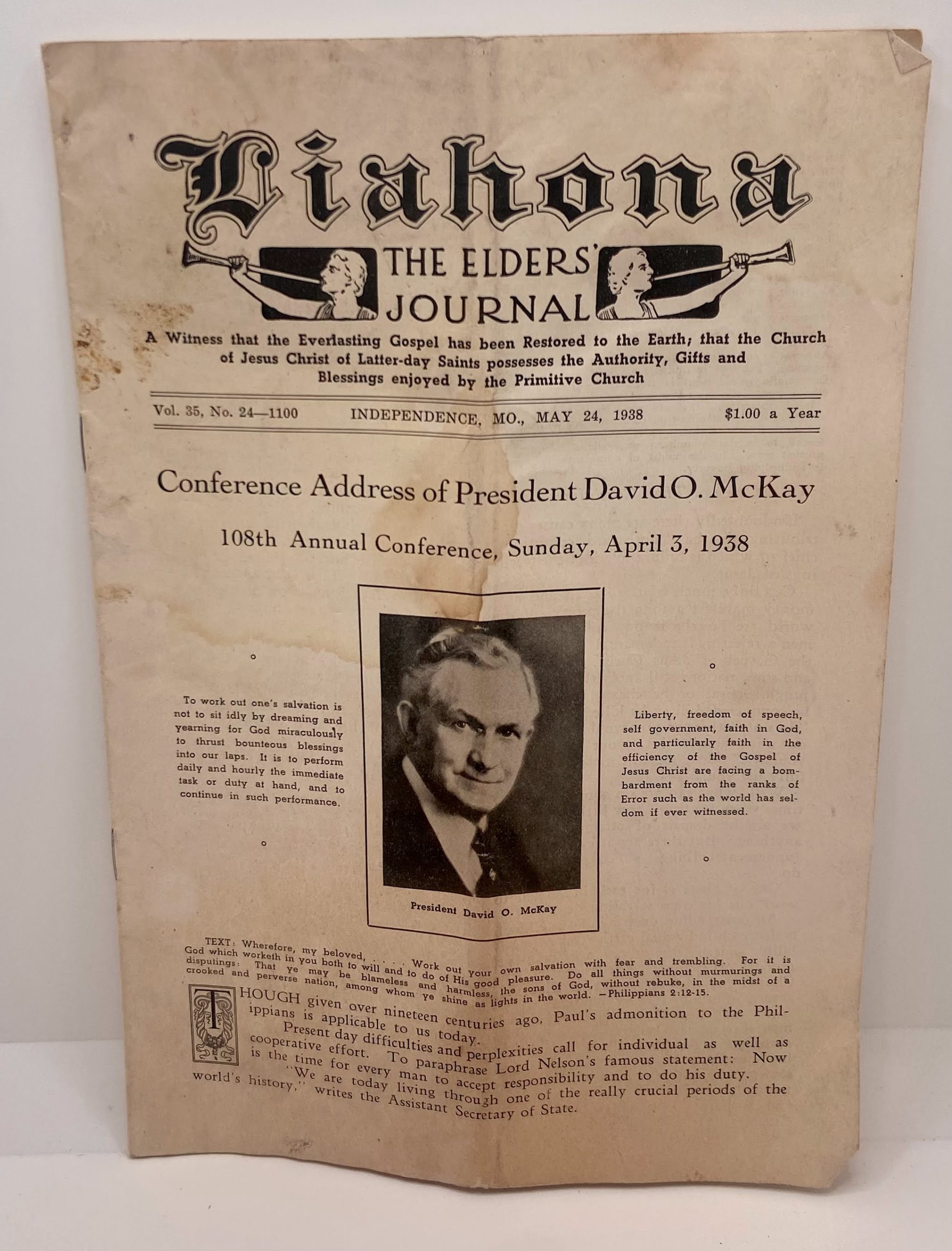 Liahona The Elders Journal – 1938 Vol. 35 No. 24 – 108th Conference
