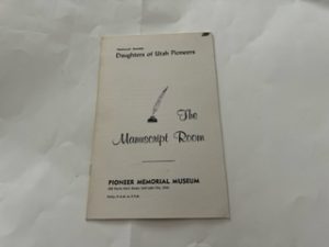 The Manuscript Room-Daughter of Utah Pioneers