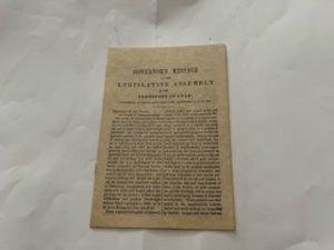 Reprint of the 1875 Edition-Governor’s Message to the Legislative Assembly of the Territory of Utah