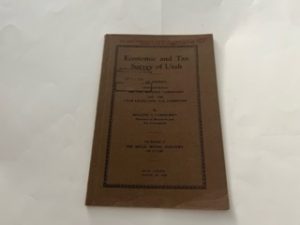 1929-Economic and Tax Survey of Utah-Rolland A. Vandegrift